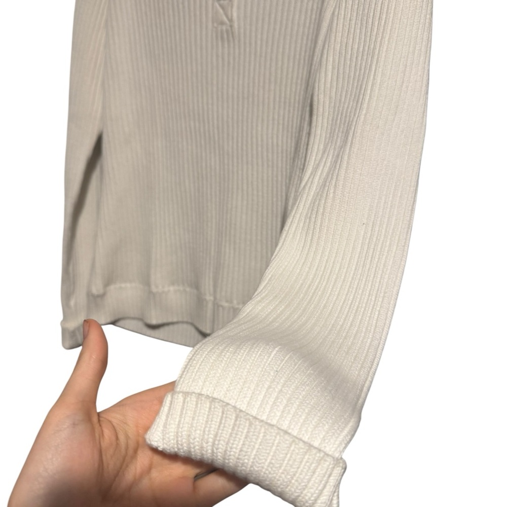 Tommy Hilfiger White Ribbed Long Sleeve Sweater - Picture 2 of 6